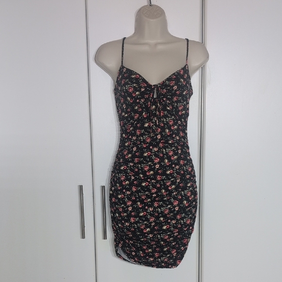 Windsor Black and Pink Floral Mini Dress - Picture 1 of 7